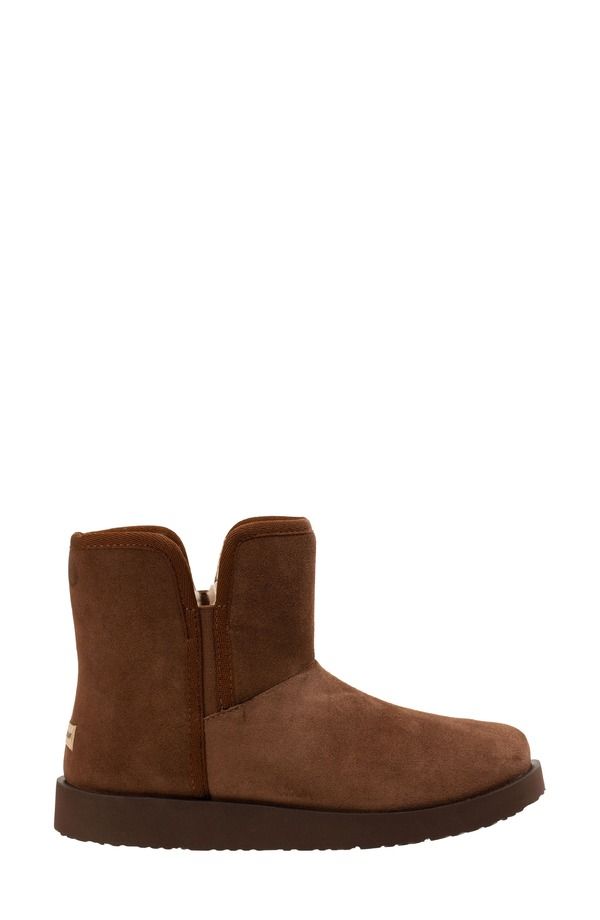 レヴィタライン レディース シューズ サンダル ブーツ レザー Revitalign Fireside Faux Fur Lined Leather Bootie Slipper Bison レヴィタライン レディース シューズ サンダル ブーツ レザー Revitalign Fireside Faux Fur Lined Leather Bootie Slipper Bison