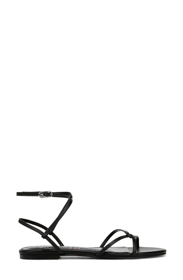 サムエデルマン レディース シューズ サンダル アンクル Sam Edelman Ellinankle Strap Sandal Black Leather ブラック
