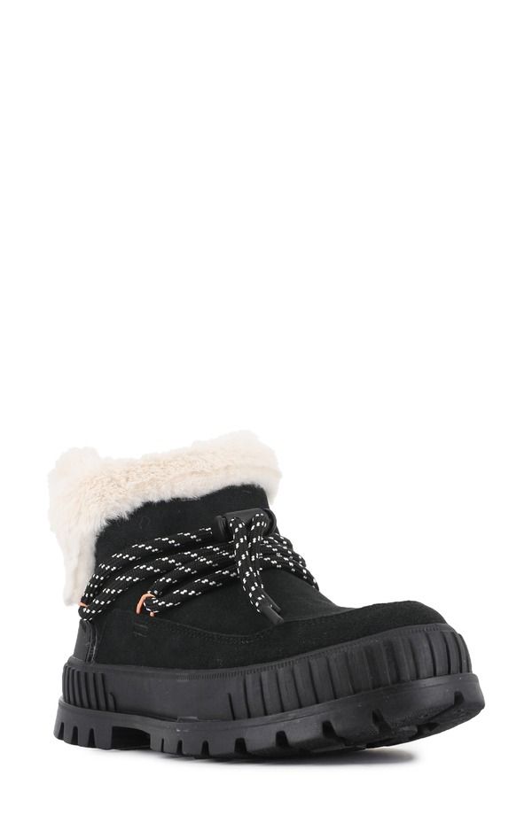 パラディウム レディース シューズ ブーツ・レインブーツ Palladium Pallashock Lo Hiver Waterepellent Faux Fur Boot Black ブラック
