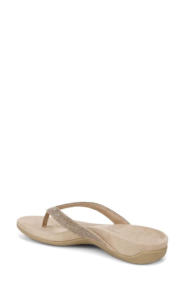 バイオニック レディース シューズ サンダル Vionic Dillon Shine Flip Flop Champagne シャンパン バイオニック レディース シューズ サンダル Vionic Dillon Shine Flip Flop Champagne シャンパン