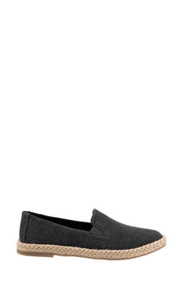 トロッターズ レディース シューズ サンダル Trotters Poppy Espadrille Flat Black Text ブラック