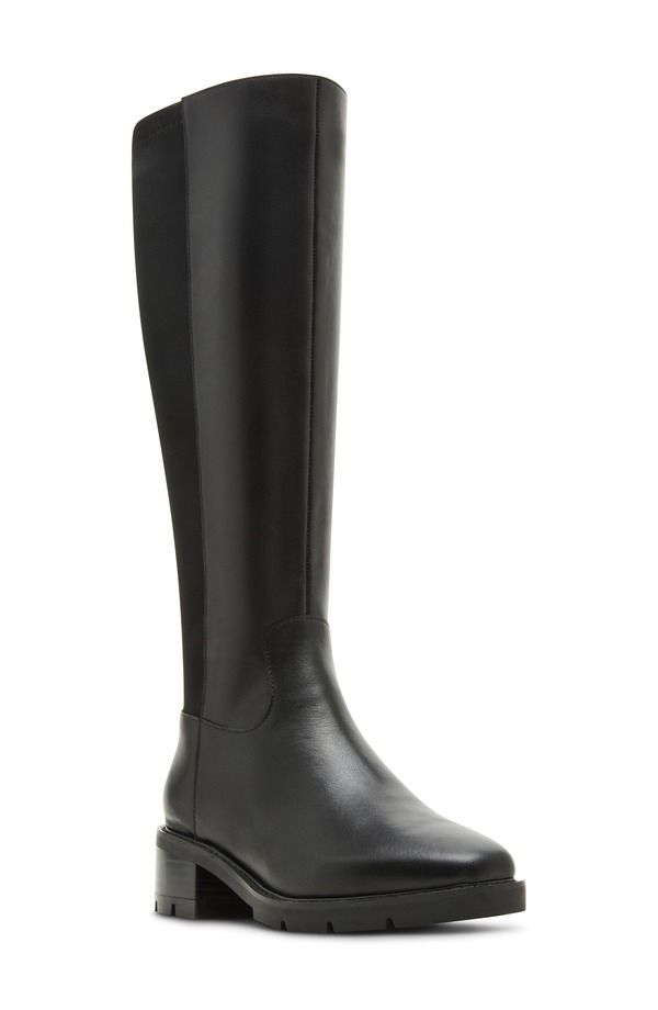 ブロンド レディース シューズ ブーツ・レインブーツ Blondo Harriet Waterproof Knee High Boot Black Leather ブラック