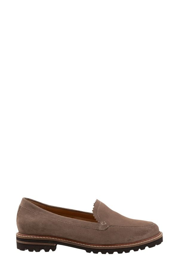 トロッターズ レディース シューズ スリッポン・ローファー Trotters Fayth Loafer Stone Suede ストーン