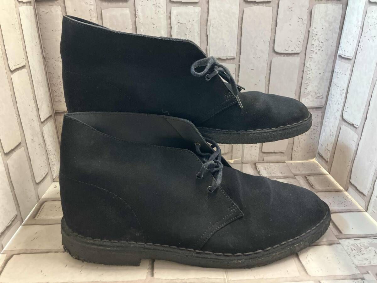 Clarks クラークス ワラビーブーツ デザートブーツ ブラック系 スエード サイズ28.0cm