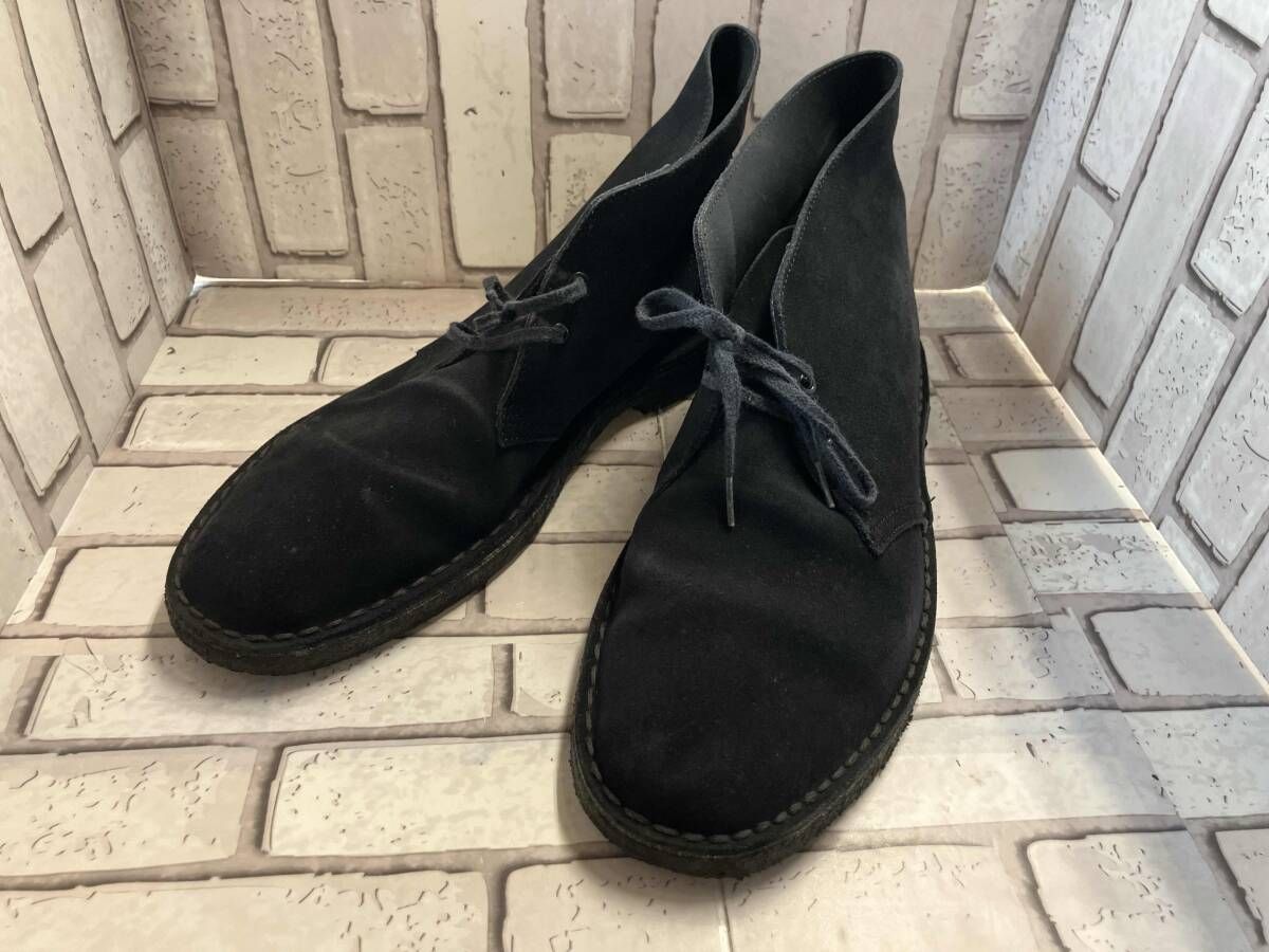 Clarks クラークス ワラビーブーツ デザートブーツ ブラック系 スエード サイズ28.0cm