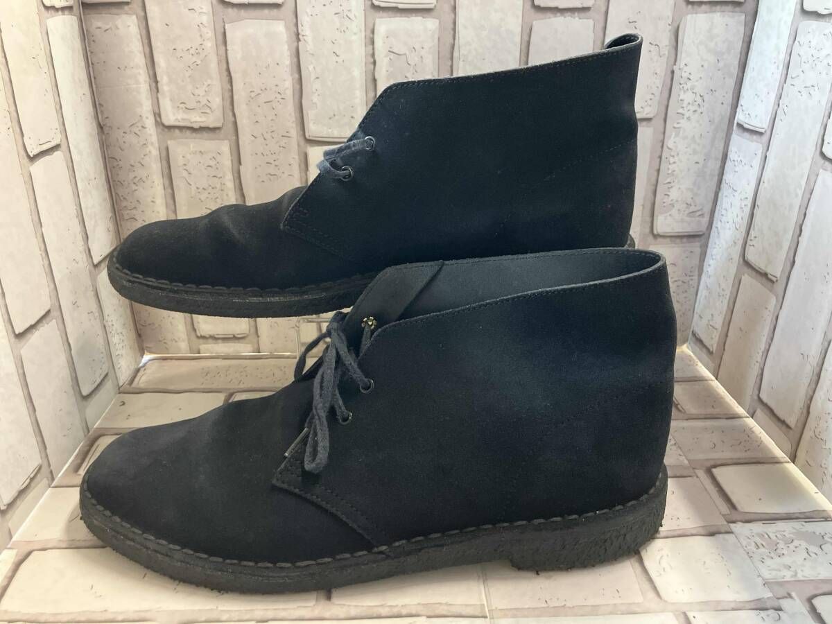 Clarks クラークス ワラビーブーツ デザートブーツ ブラック系 スエード サイズ28.0cm