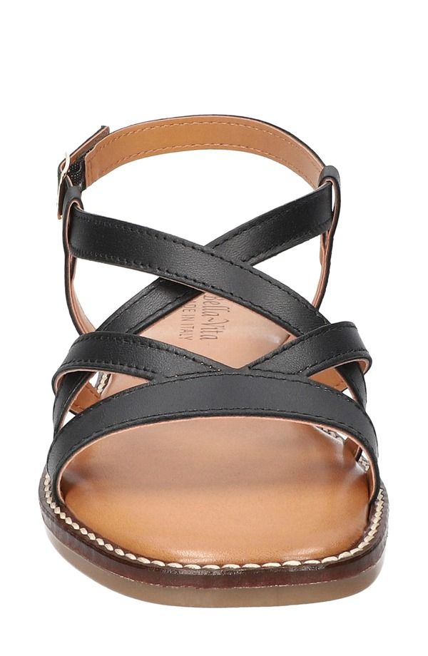 ベラヴィータ レディース シューズ サンダル Bella Vita Tya Strappy Sandal Black Italian Leather ブラック