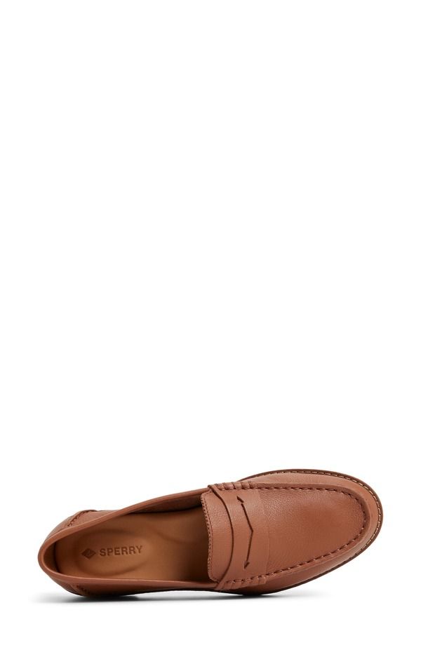 スペリー レディース シューズ スリッポン・ローファー Sperry Seaport Penny Loafer Light Brown ブラウン