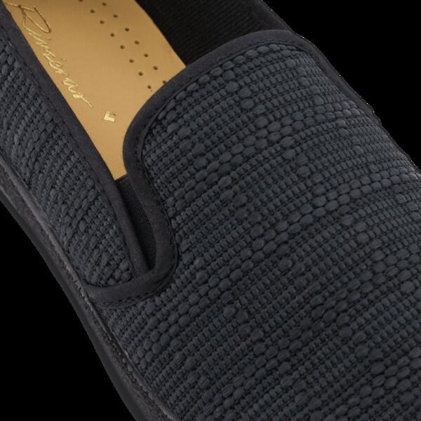 リビエラ レディース シューズ スリッポン・ローファー Rivieras Classic Textured Raffia SlipOn Loafer Noir リビエラ レディース シューズ スリッポン・ローファー Rivieras Classic Textured Raffia SlipOn Loafer Noir