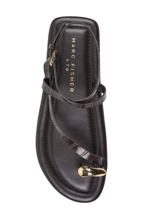 マーク・フィッシャー レディース シューズ サンダル Marc Fisher LTD Gynnie Strappy Sandal Dark Brown ブラウン