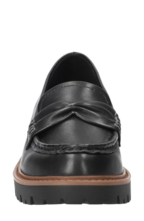 ベラヴィータ レディース シューズ スリッポン・ローファー Bella Vitavalon Lug Sole Loafer Black Leather ブラック