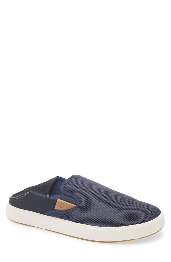 オルカイ メンズ シューズ スニーカー OluKai Laeahi Nui Convertible SlipOn Sneaker Trench Blue Tan ブルー