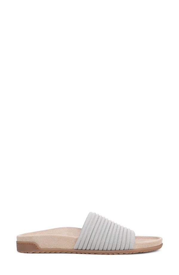 バイオニック レディース シューズ サンダル Vionic Evie Slide Sandal Vapor GreySilver グレー