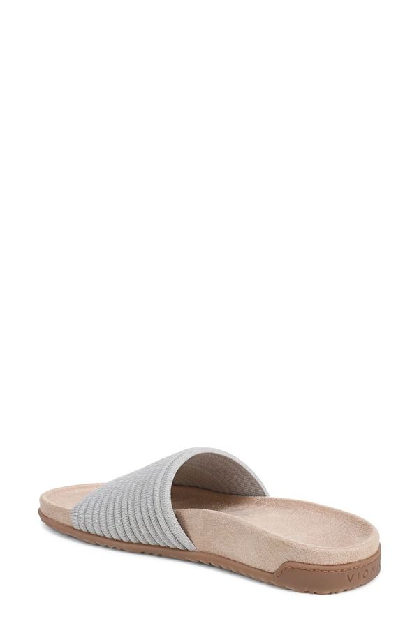 バイオニック レディース シューズ サンダル Vionic Evie Slide Sandal Vapor GreySilver グレー
