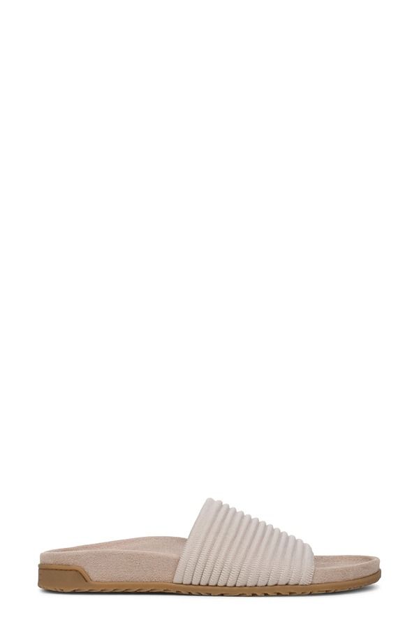 バイオニック レディース シューズ サンダル Vionic Evie Slide Sandal Cream クリーム