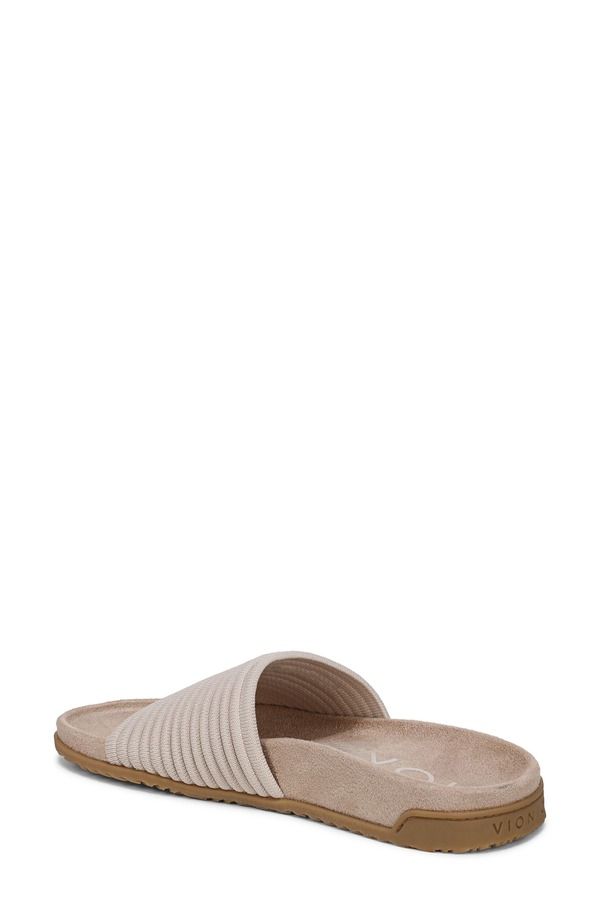 バイオニック レディース シューズ サンダル Vionic Evie Slide Sandal Cream クリーム