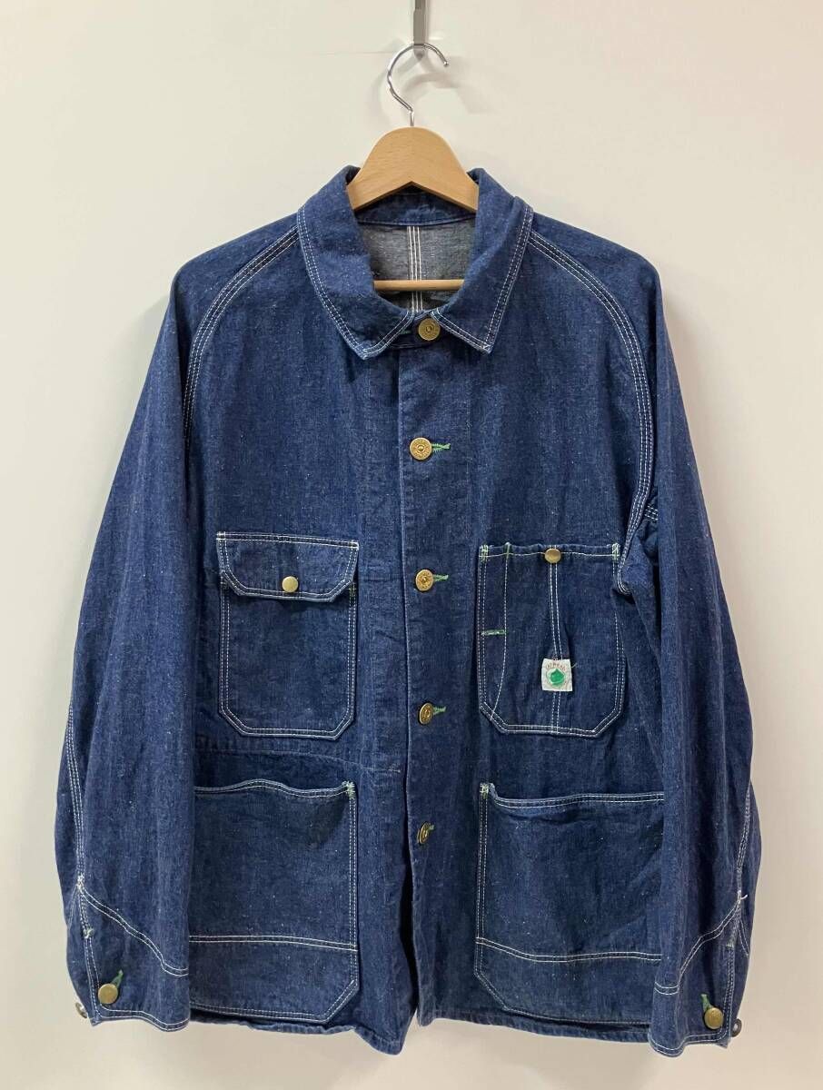 TCB JEANS テイーシービージーンズ カバーオール CAT HEAD JACKET ブルー 綿