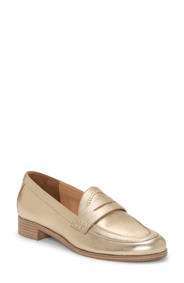 ヴィンスカムート レディース シューズ スリッポン・ローファー Vince Camuto Clarette Penny Loafer Egyptian Gold ゴールド