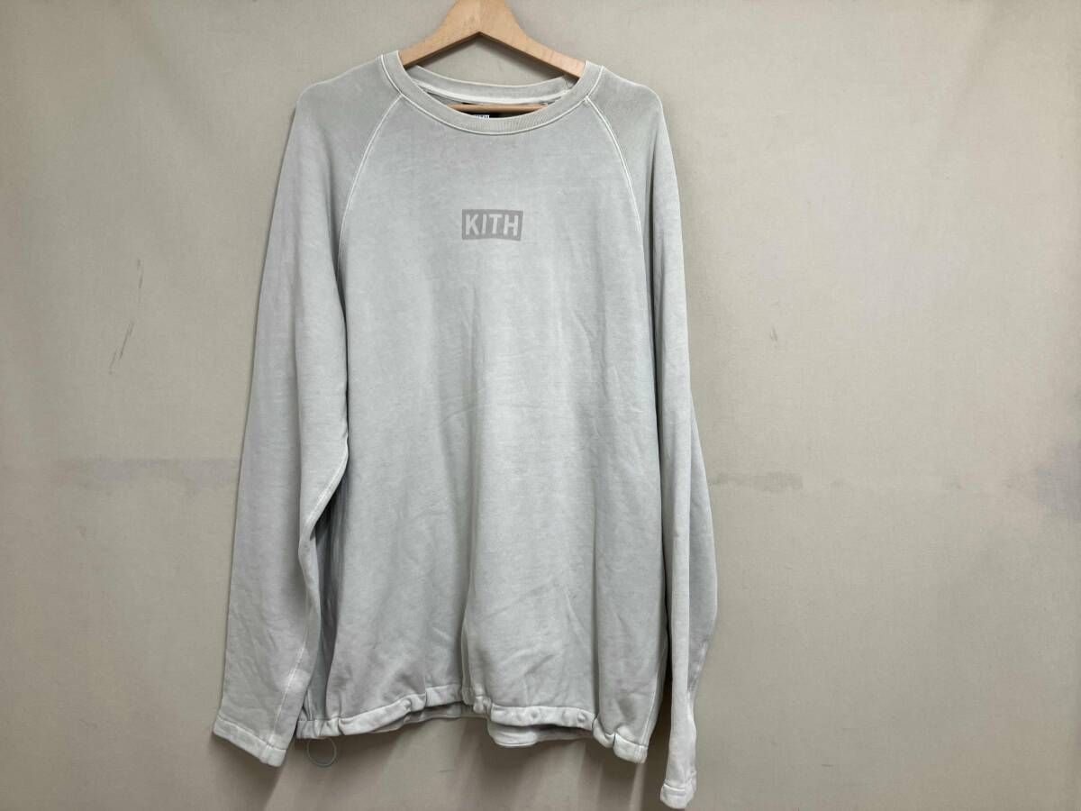 KITH/キス/スウェット/クリーム/ドローコード/ロゴ/ラグラン 7,647円