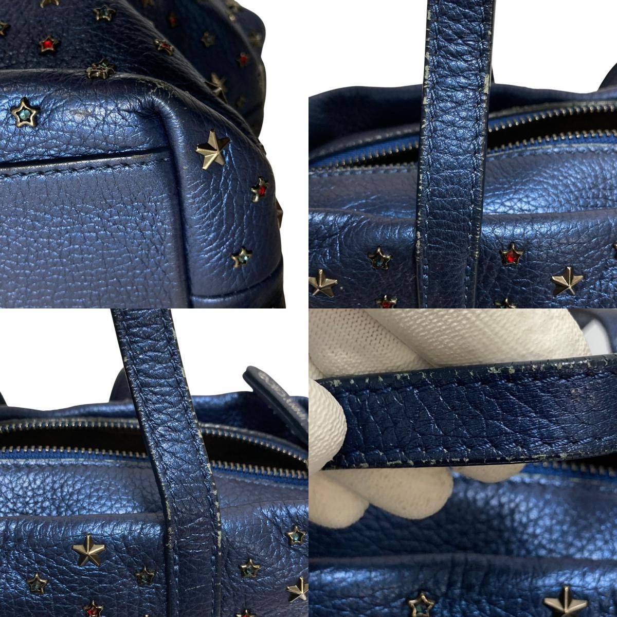 良品 JIMMY CHOO ジミーチュウ ミニサラ カラースタースタッズ 2WAY