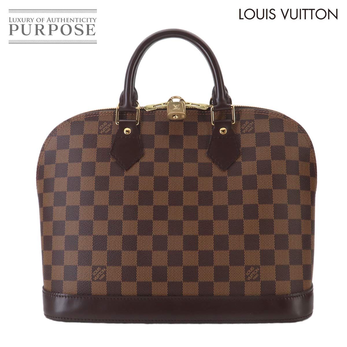 新品同様 ルイ ヴィトン LOUIS VUITTON ダミエ アルマ PM ハンド バッグ エベヌ N51131 ブラウン ゴールド 金具 Alma PM 90328426
