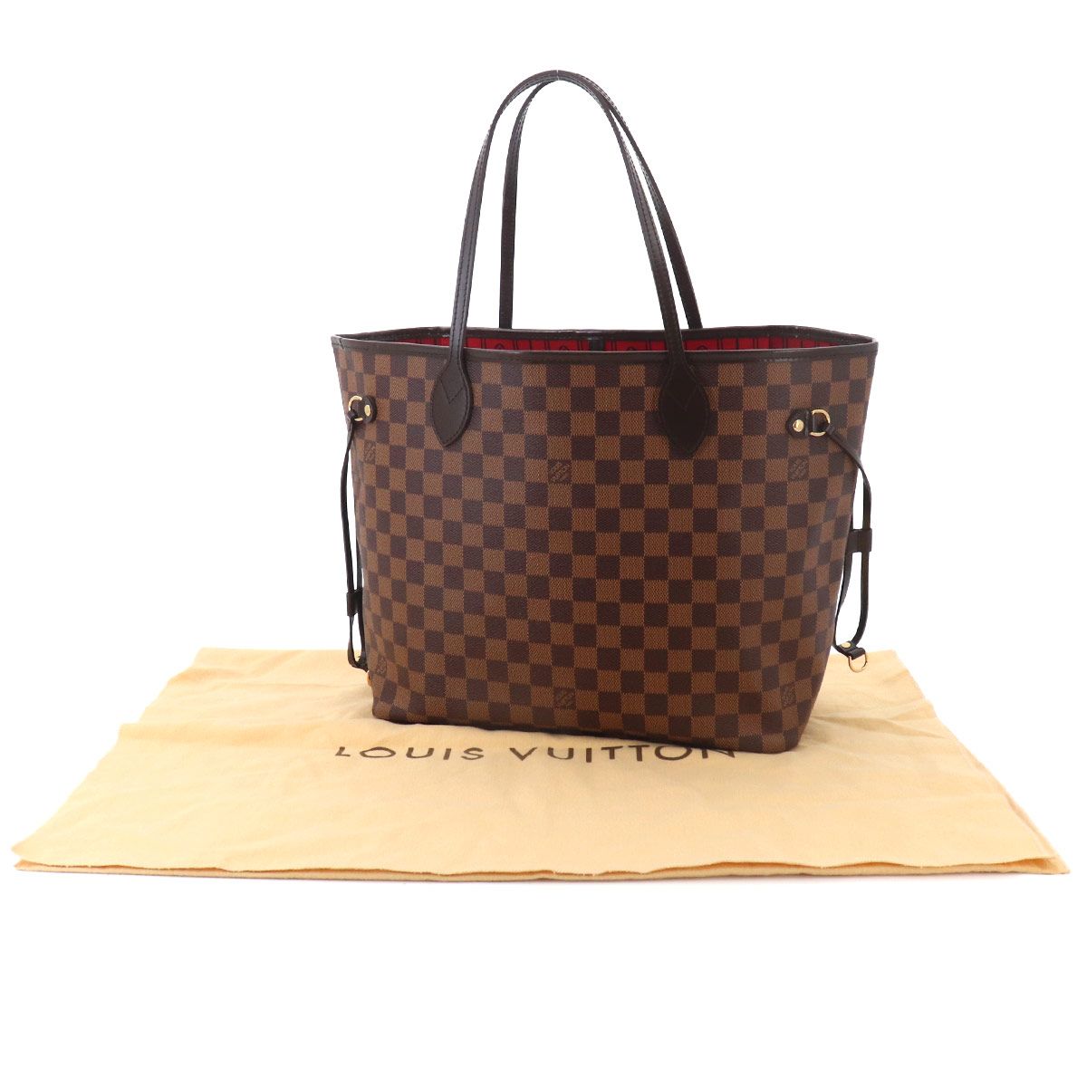 新品同様 ルイ ヴィトン LOUIS VUITTON ダミエ ネヴァーフル MM トート
