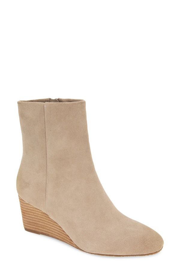 ジェントルソウルズ レディース シューズ ブーツ・レインブーツ Gentle Souls Nash Wedge Bootie Mushroom Suede