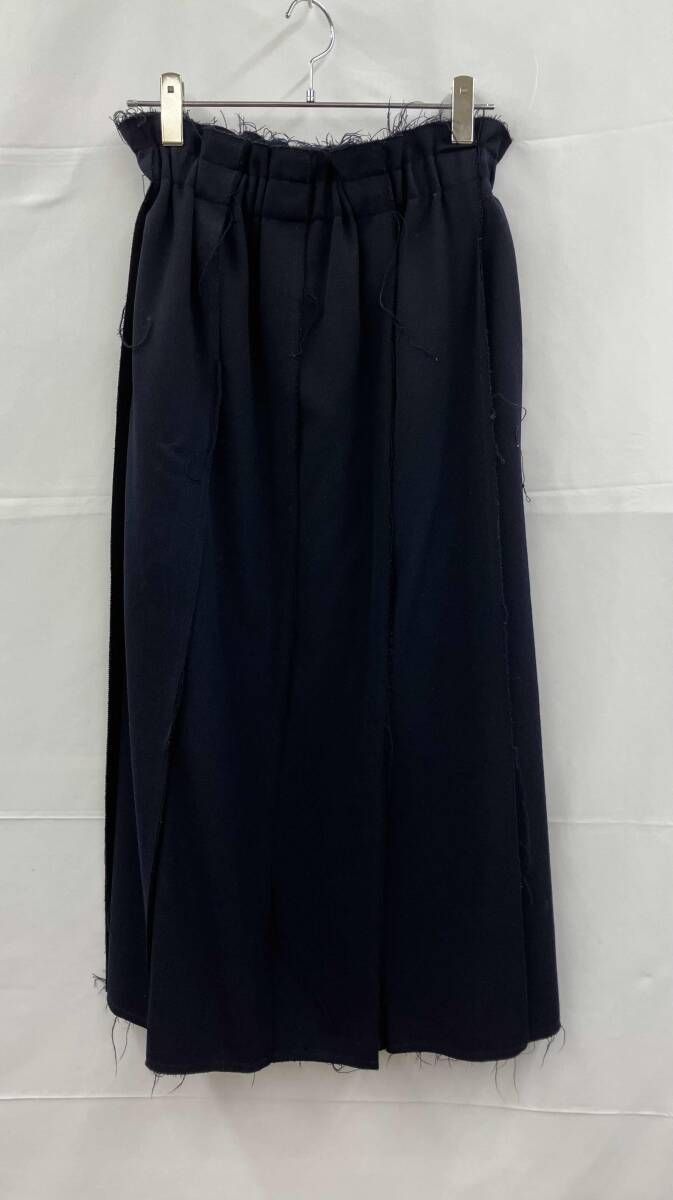 COMME des GARCONS コムデギャルソン カットデザインスカート GG-S036 ウール100% M ネイビー 通年