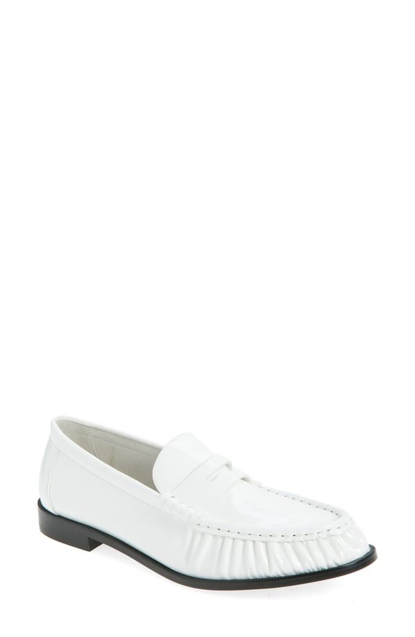 ジェフリー キャンベル レディース シューズ スリッポン・ローファー トール Jeffrey Campbell Stallone Penny Loafer White Crinkle Patent ホ