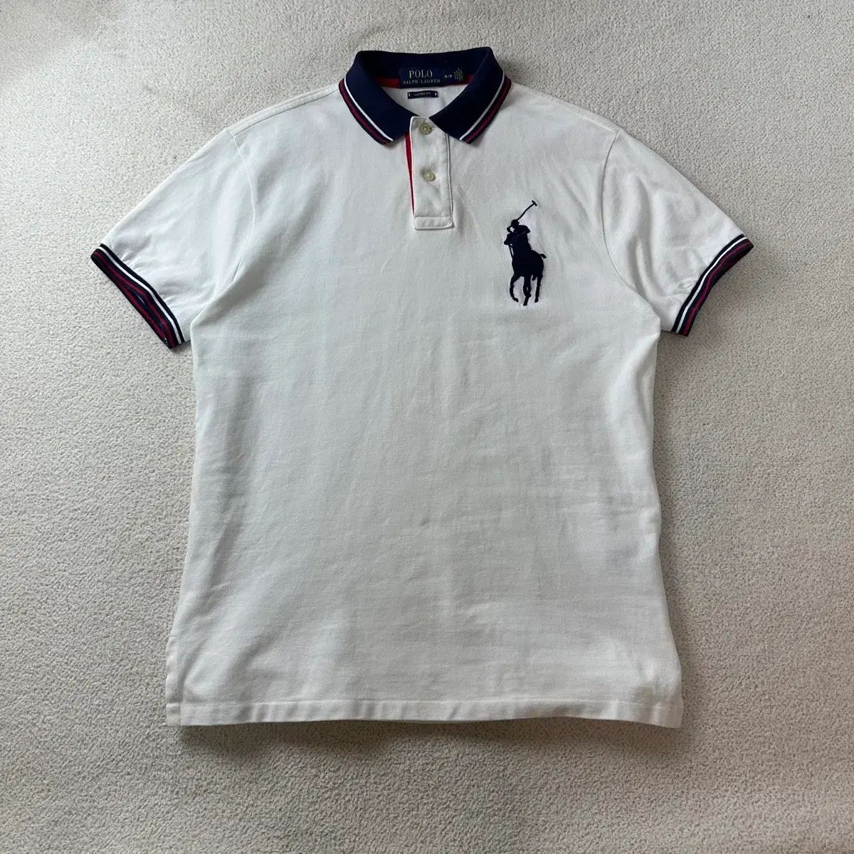 95 ポロラルフローレン ビックポニー コットン 白 pk半袖Tシャツ