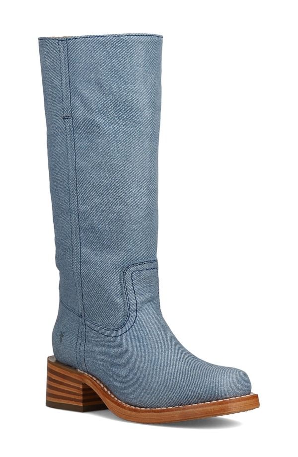 フライ レディース シューズ ブーツ・レインブーツ Frye Campus Knee High Boot Sky Blue ブルー