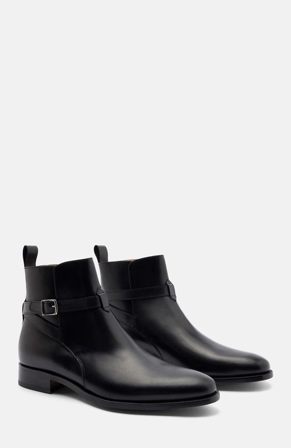 スカロッソ メンズ シューズ ブーツ・レインブーツ SCAROSSO Libero Jodhpur Boots Black Calf ブラック