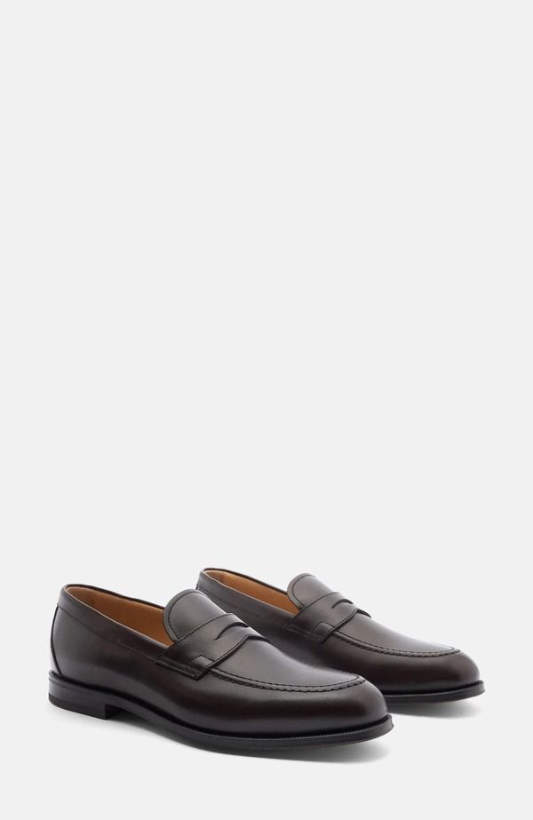 スカロッソ メンズ シューズ ローファー SCAROSSO Stefano Loafers Brown Calf ブラウン