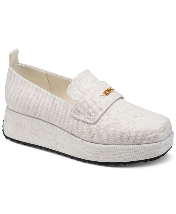 【送料無料】 ダナ キャラン ニューヨーク レディース スリッポン・ローファー シューズ Womens Sable Wedge Loafers Ivory