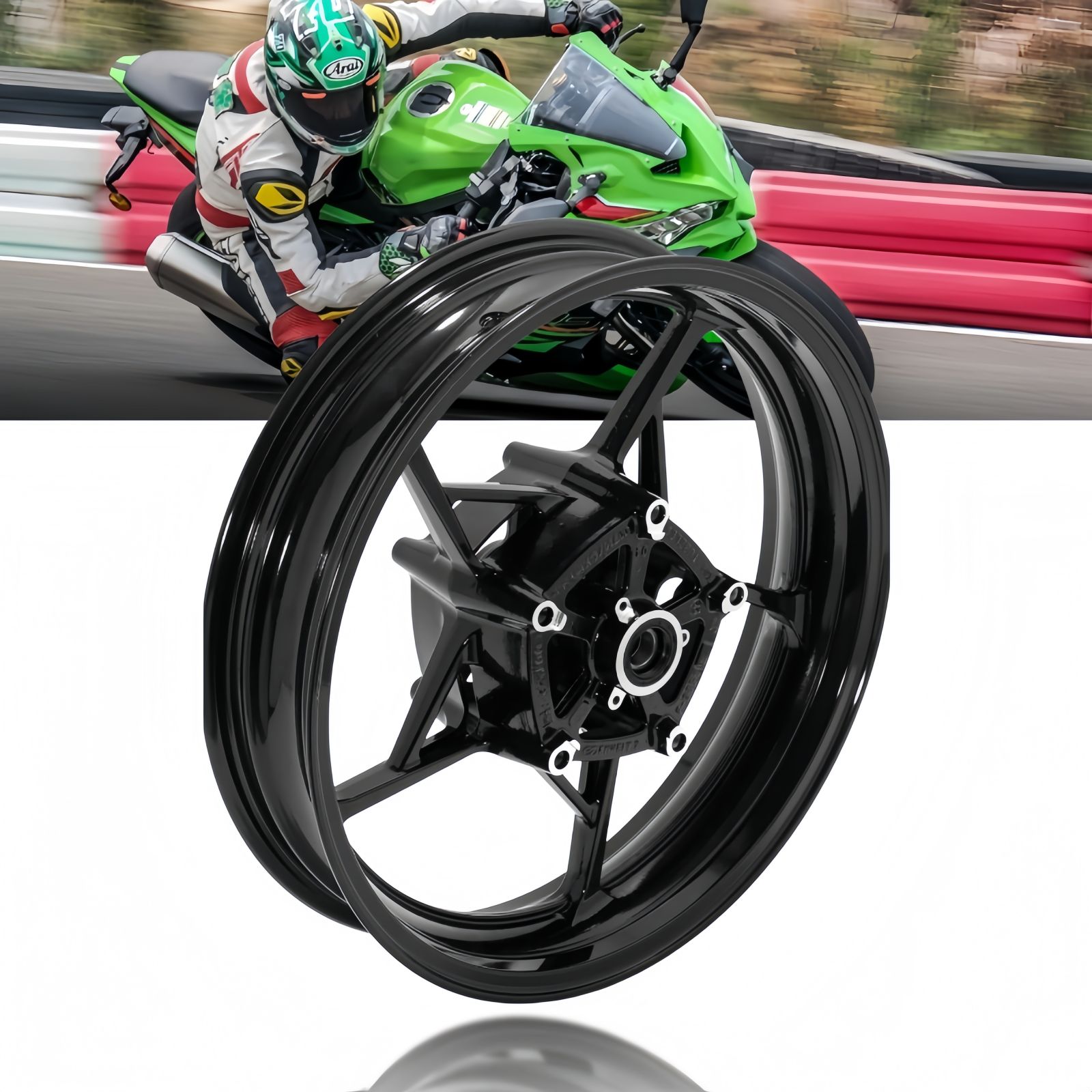 カワサキ ZX4R ZX4RR対応 フロントホイールリム 交換用タイヤハブ