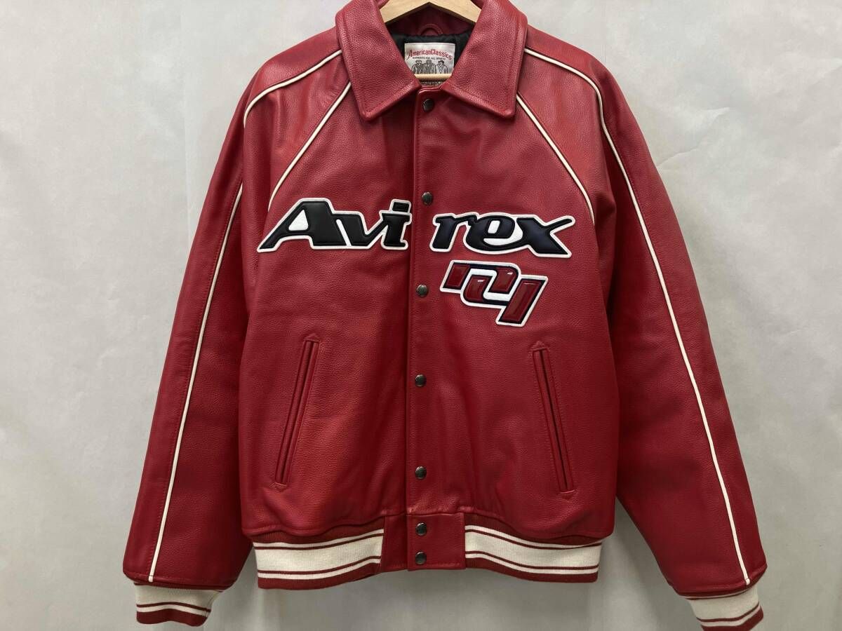 AVIREX レザージャケット 783-5950017 レッド Lサイズ