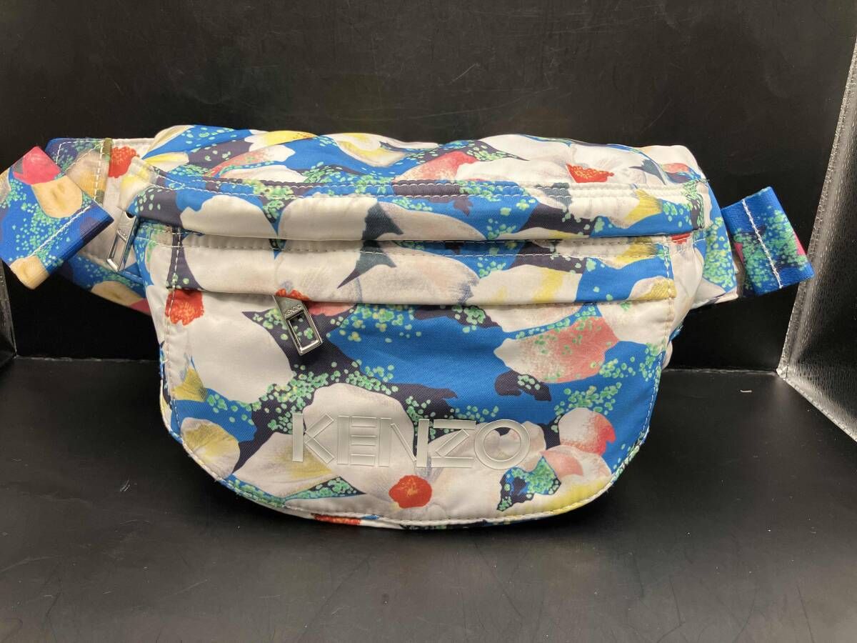 レディース 美品✨ Kenzo ケンゾー トラ柄 サテン タイガー ショルダー 