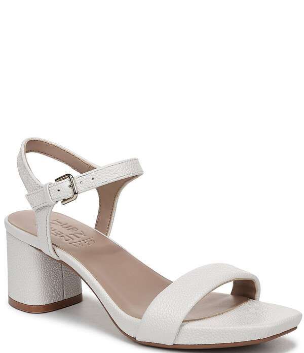 ナチュライザー レディース シューズ サンダル アンクル レザー ヒール Naturalizer Izzy Leather Square Toe Ankle Strap Block Heel Dres