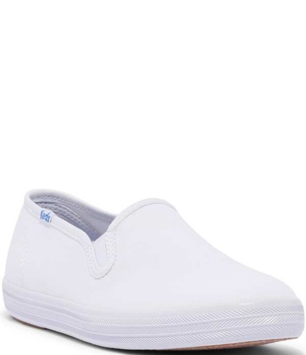ケッズ レディース ボトムス カジュアルパンツ スニーカー Keds Champion Canvaslip On Sneakers White ホワイト