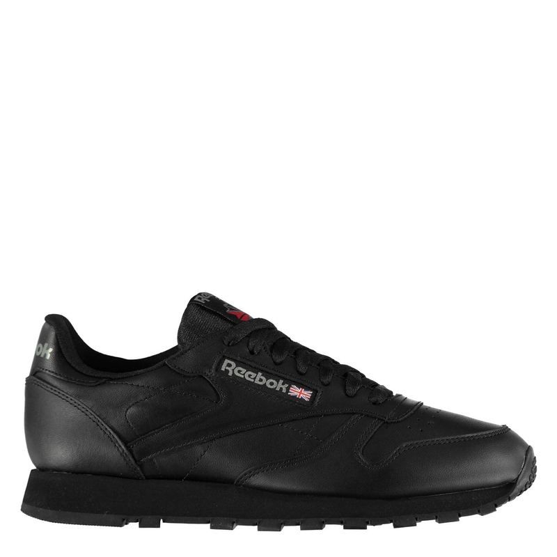 リーボック メンズ シューズ スニーカー レザー Reebok Classic Leather Mens Trainers Black ブラック