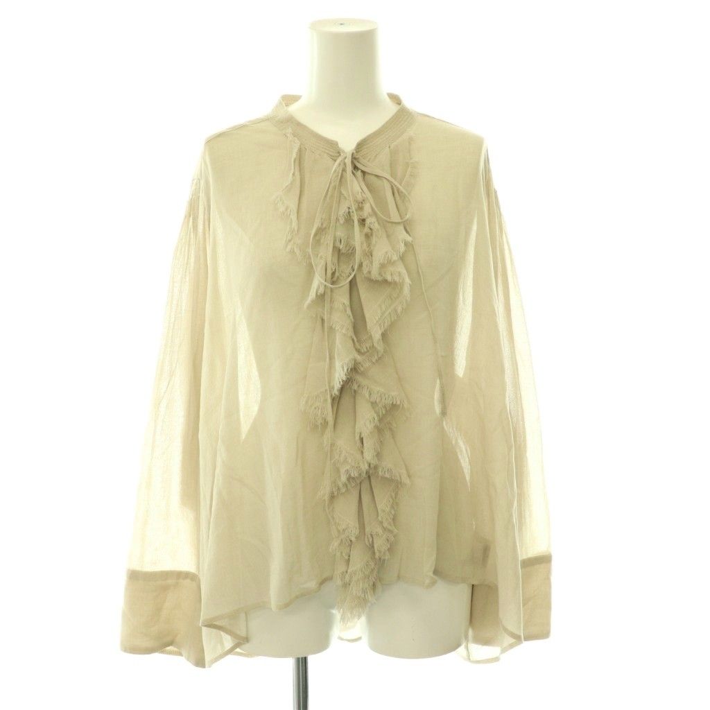 カレンソロジー Curensology 25AW ウールミックスボイルフリルブラウス
