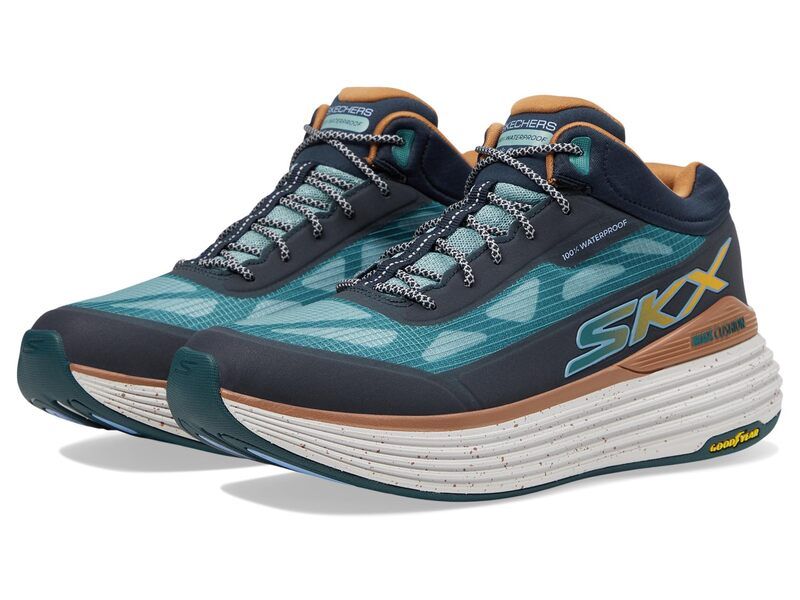 スケッチャーズ レディース シューズ ブーツ・レインブーツ SKECHERS Max Cushioning Suspension Terrace Waterproof NavyTeal ネイビー