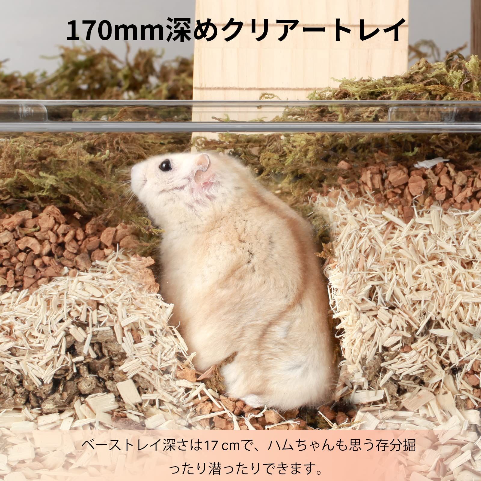 BUCATSTATE ハムスターケージ 650 【木脚マット付き】全面クリア BUCATSTATE ハムスターケージ 650 【木脚マット付き】 全面クリア