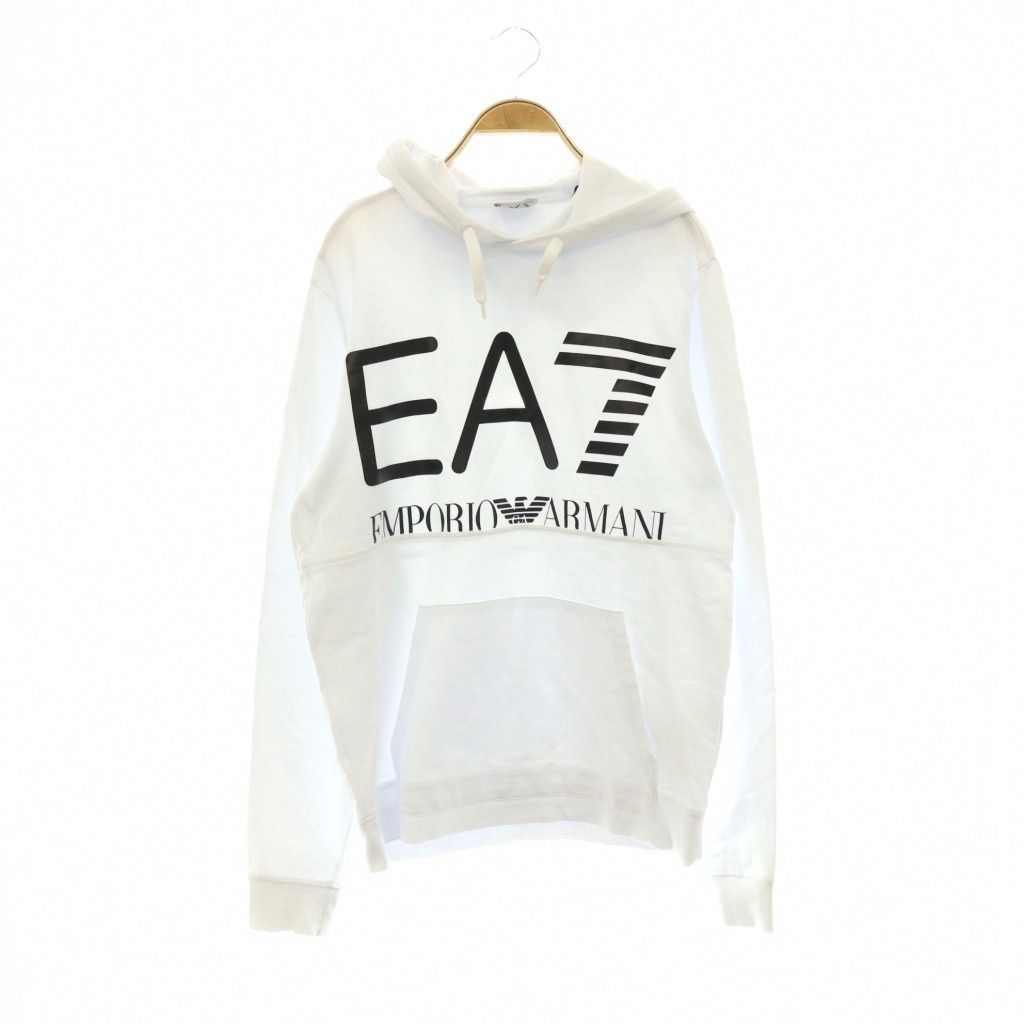 エンポリオアルマーニ EMPORIO ARMANI イーエーセブン EA7 ロゴ パーカー プルオーバー M ホワイト /HK ■OS