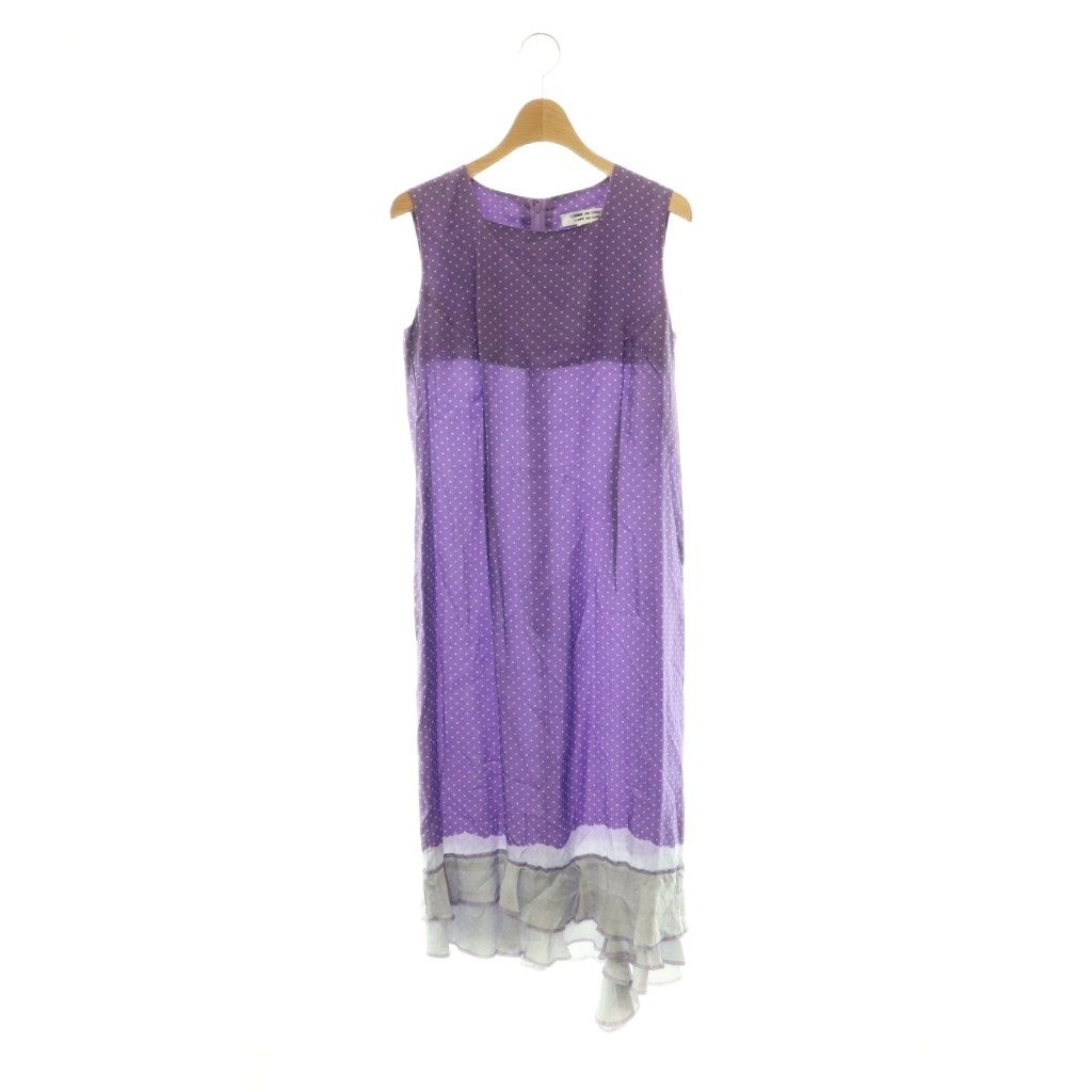 コムデギャルソンコムデギャルソン COMME des GARCONS COMME des GARCONS コムコム RC-O004 AD2008 ワンピース ノースリーブ ドット S パープル ホワイト /ES ■OS