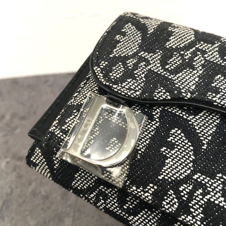 未使用品 Christian Dior Saddle Lotus オブリーク 三つ折り財布 207