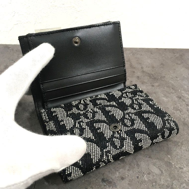 未使用品 Christian Dior Saddle Lotus オブリーク 三つ折り財布 207