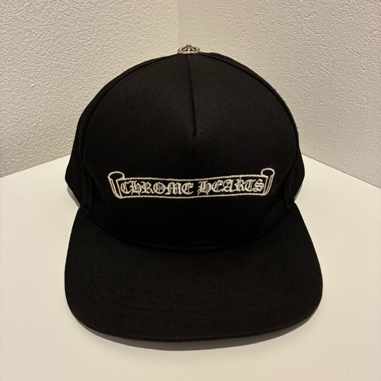 CHROME HEARTS Scroll Label クロムハーツ スクロールラベル 黒 ブラック トラッカーハット メッシュキャップ 帽子 メンズ レディース Fサイズ 美品 2678