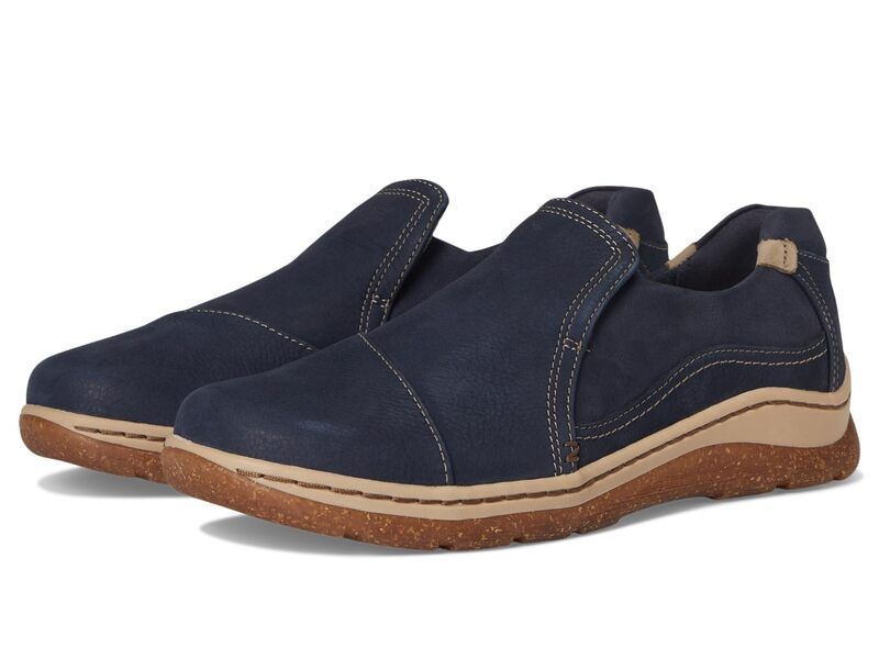 クラークス レディース シューズ スリッポン・ローファー Clarks Orlene Slip Navy Nubuck ネイビー