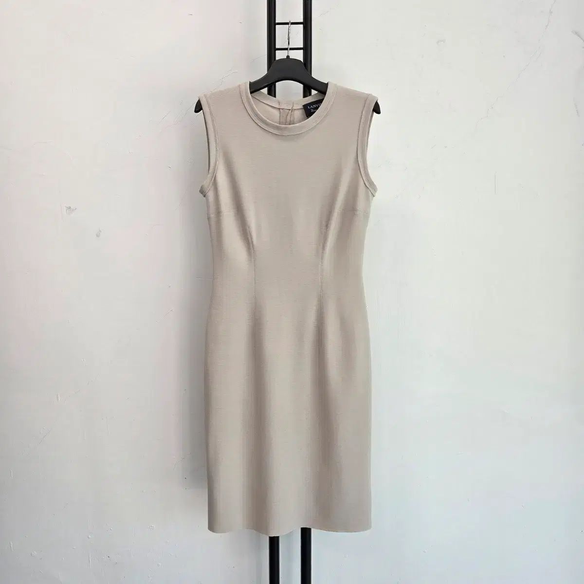 正規品 ランバン LANVIN ベージュ ノースリーブ ワンピース